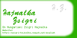 hajnalka zsigri business card